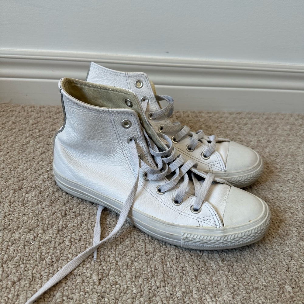 Converse White High-Top Sneakers